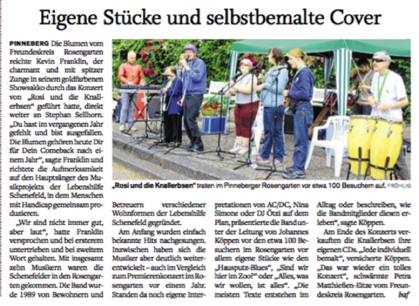 Artikel im Pinneberger Tageblatt vom 19.07.16