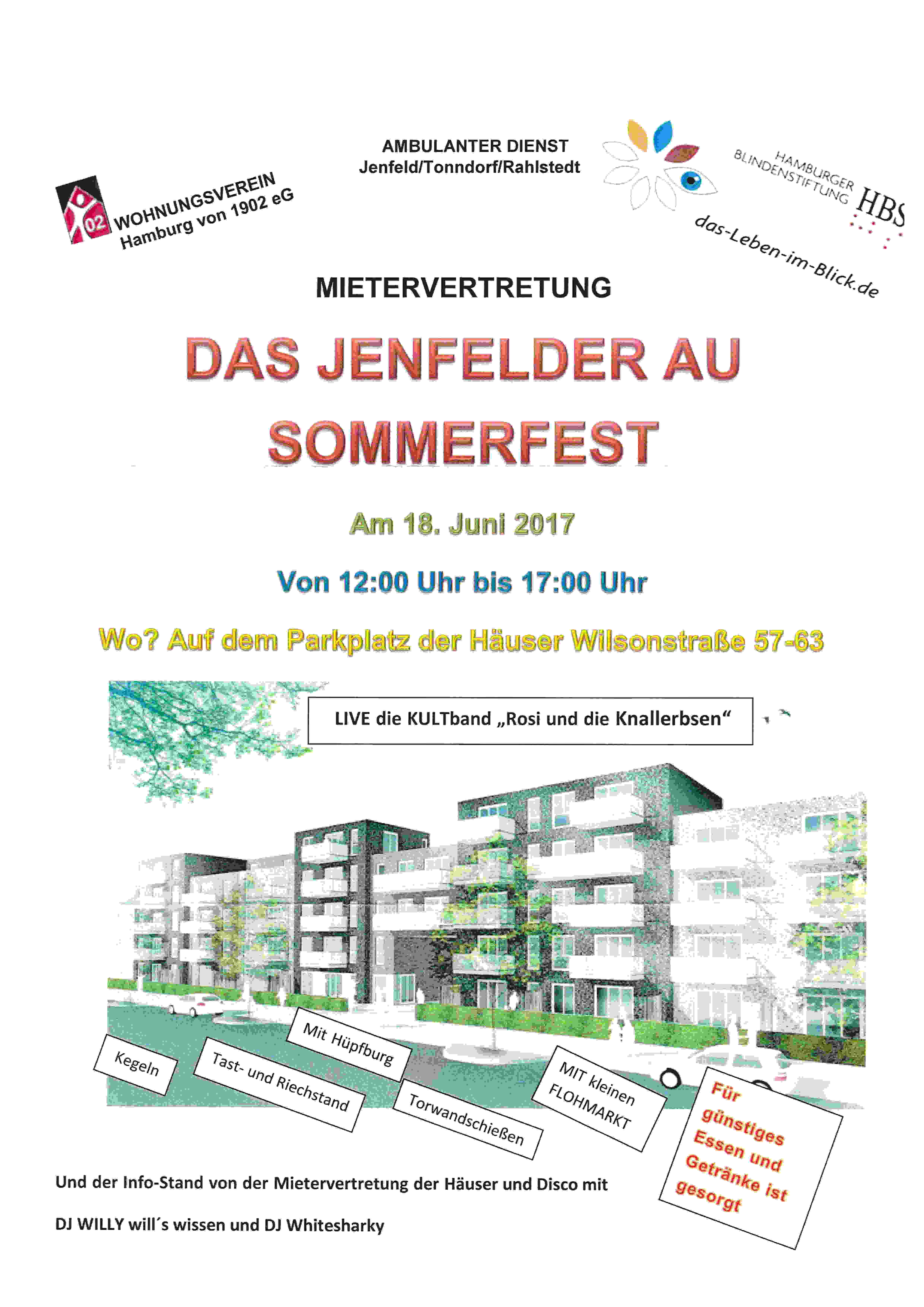 Das Jenfelder AU Sommerfest Plakat.